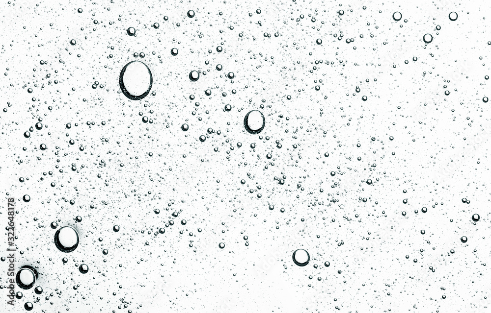 liquid transparent gel with bubbles - obrazy, fototapety, plakaty 
