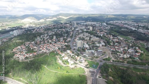 Aerial high angle view of modern Beit Shemesh. Israel. DJI-0126-09 photo