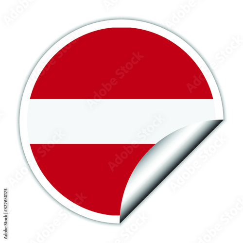 Free Download Latvia  flag . sticher round  flag of Latvia  - vector  - GFXLoad