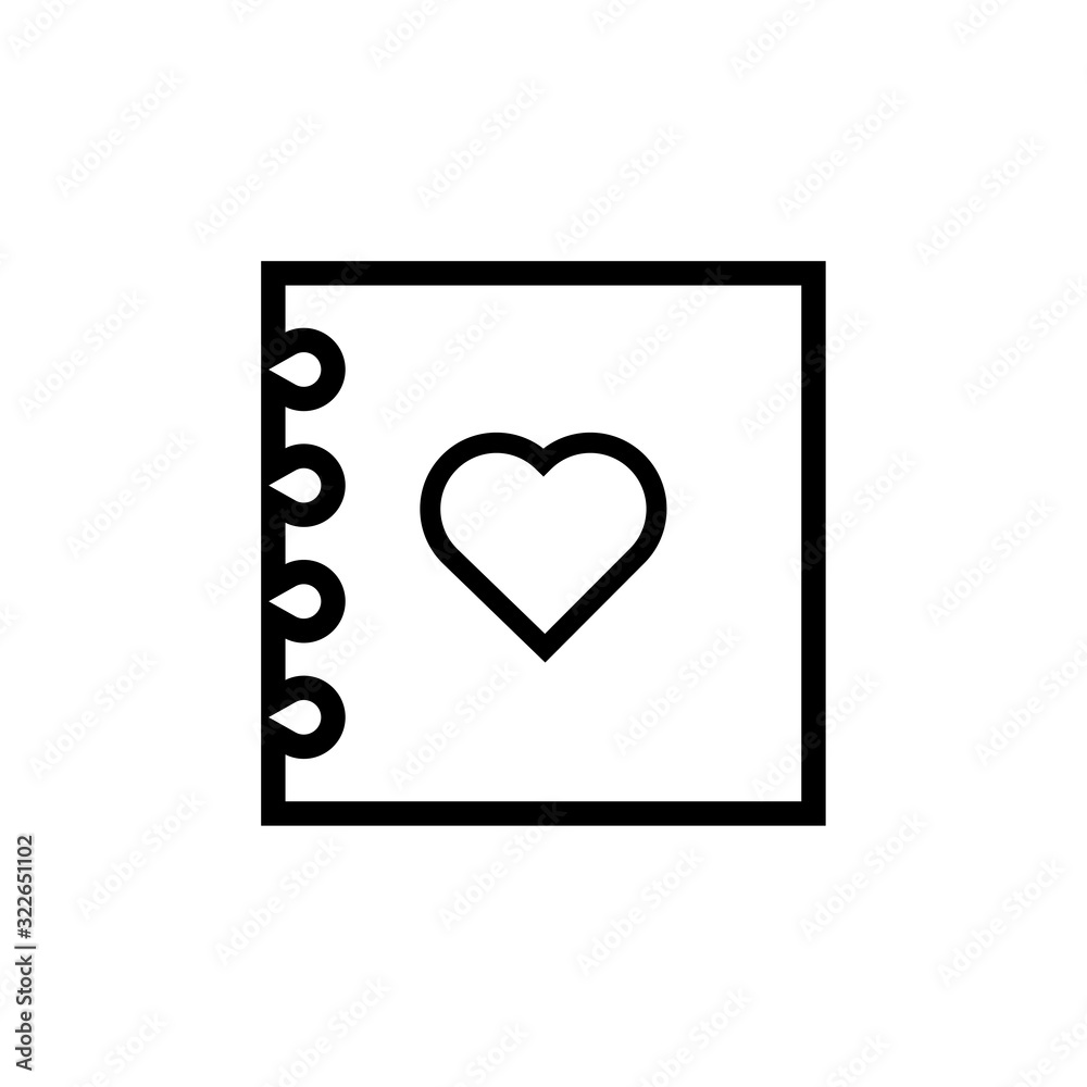 happy valentines day heart in note book line style happy valentines day heart in note book line style
