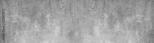 Gray rustic dirty weathered concrete stone wall texture banner panorama