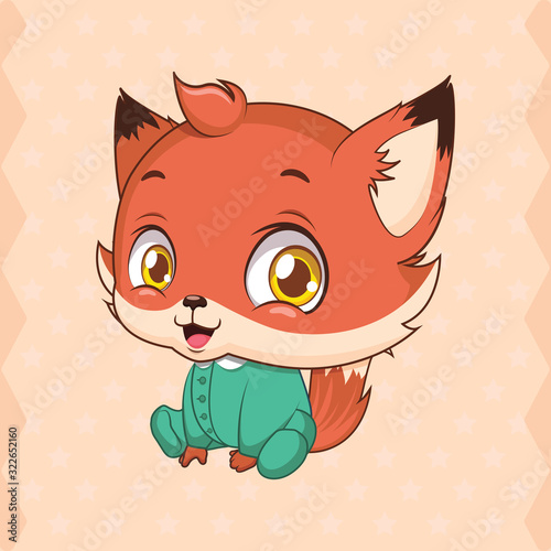 Cute baby fox mascot set - baby accessories