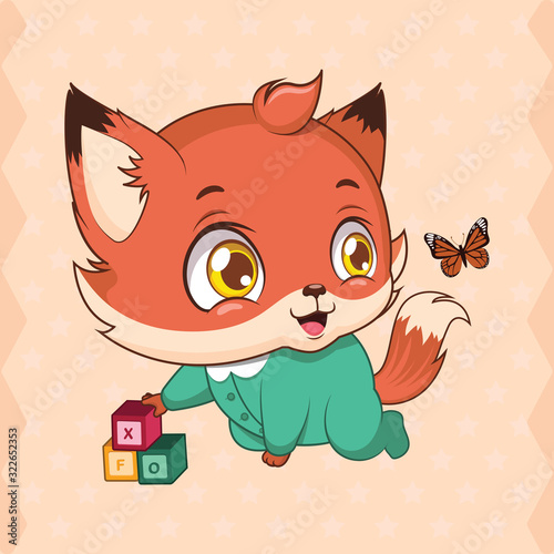 Cute baby fox mascot set - baby accessories