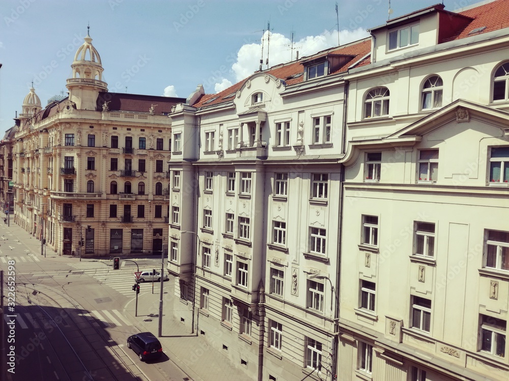 Fototapeta premium View of street in Brno