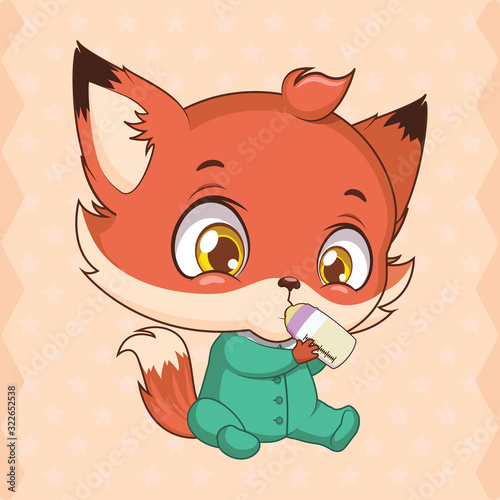 Cute baby fox mascot set - baby accessories