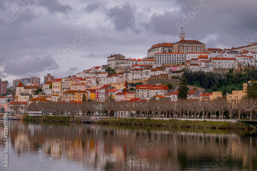Panoramic View of  the Old City of Coimbra, With The University and Mondego River, Portugal