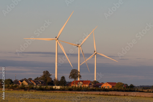 Windmills in the early morning light
