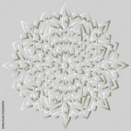 Mandala pattern white gradient good mood