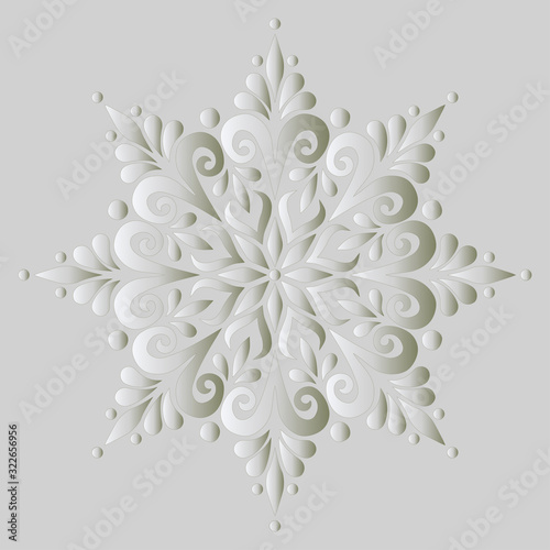 Mandala pattern white gradient good mood