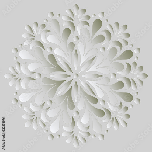 Mandala pattern white gradient good mood