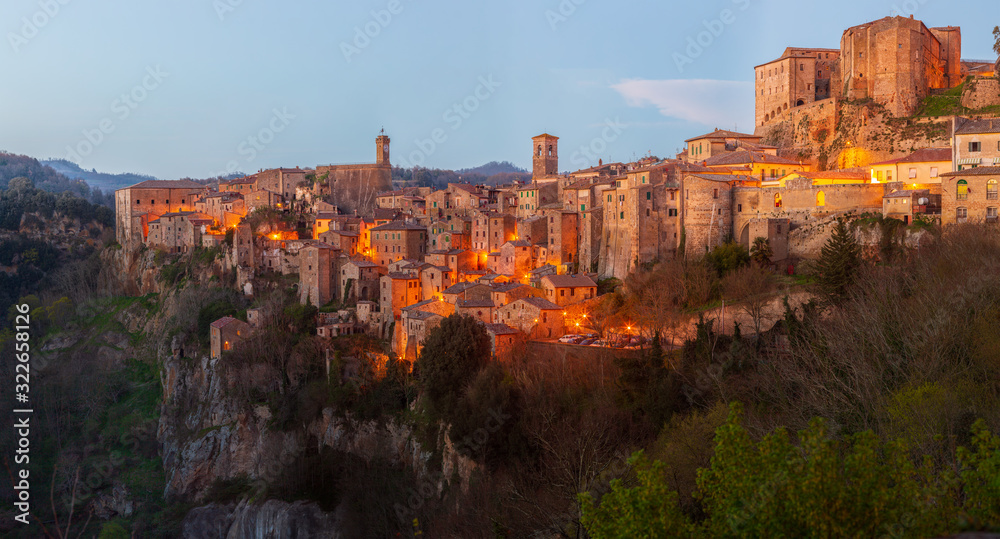 Sorano - Tuff City In Tuscany, Italy