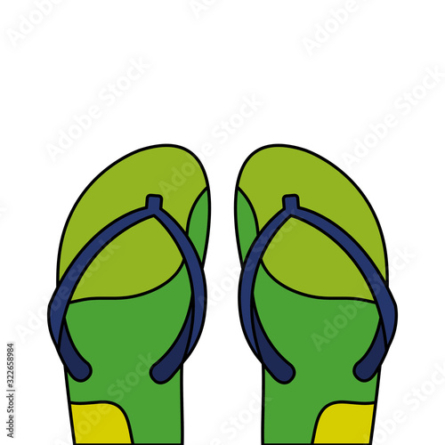 flip flops pair isolated icon