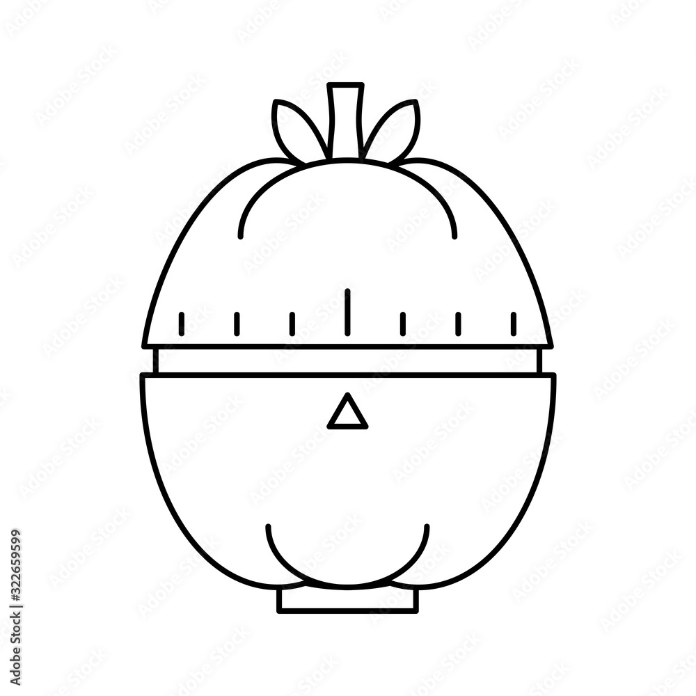 Vector illustration of timer and tomato sign. Web element of timer and clock stock vector illustration. Vector illustration of timer and tomato sign. Web element of timer and clock stock vector illustration.