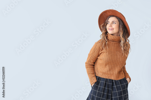 Beautiful young woman in wa...