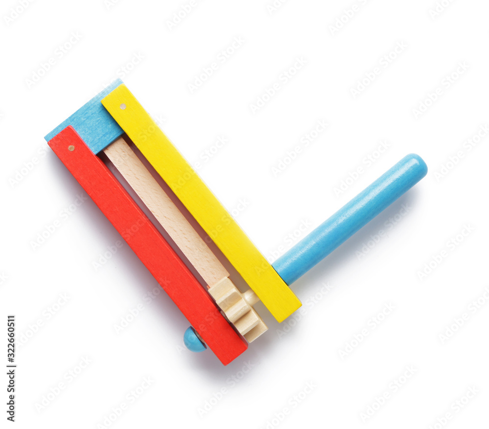 Fototapeta premium Gragger for Purim holiday on white background