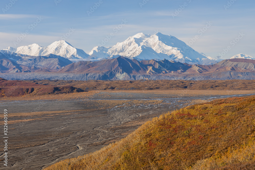 Scenic Denali National Park Alaska Autumn Landscape