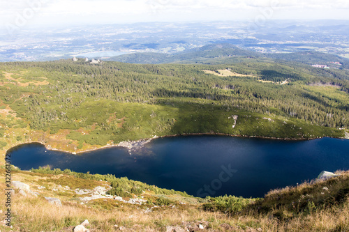 Wielki Staw/The Big Pond glacial lake in Karkonosze/Giant mountains, Poland