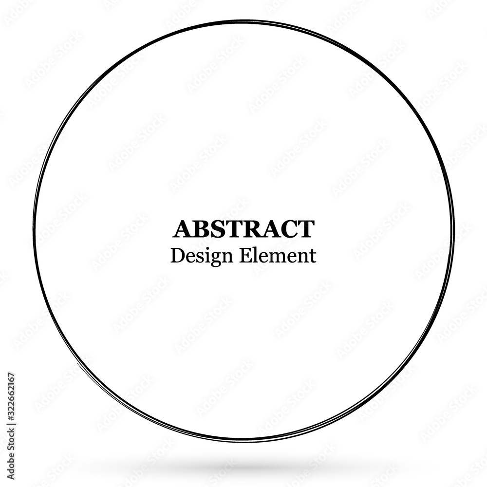 Hand drawn figure for your design. Scribble circle lines vector. Black circular doodle isolated on the white background. Vector abstract logo design element. Hand drawn figure for your design. Scribble circle lines vector. Black circular doodle isolated on the white background. Vector abstract logo design element.