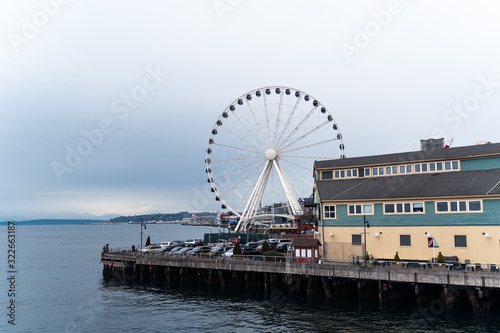 Photography Seattle City Skyline Near Water
