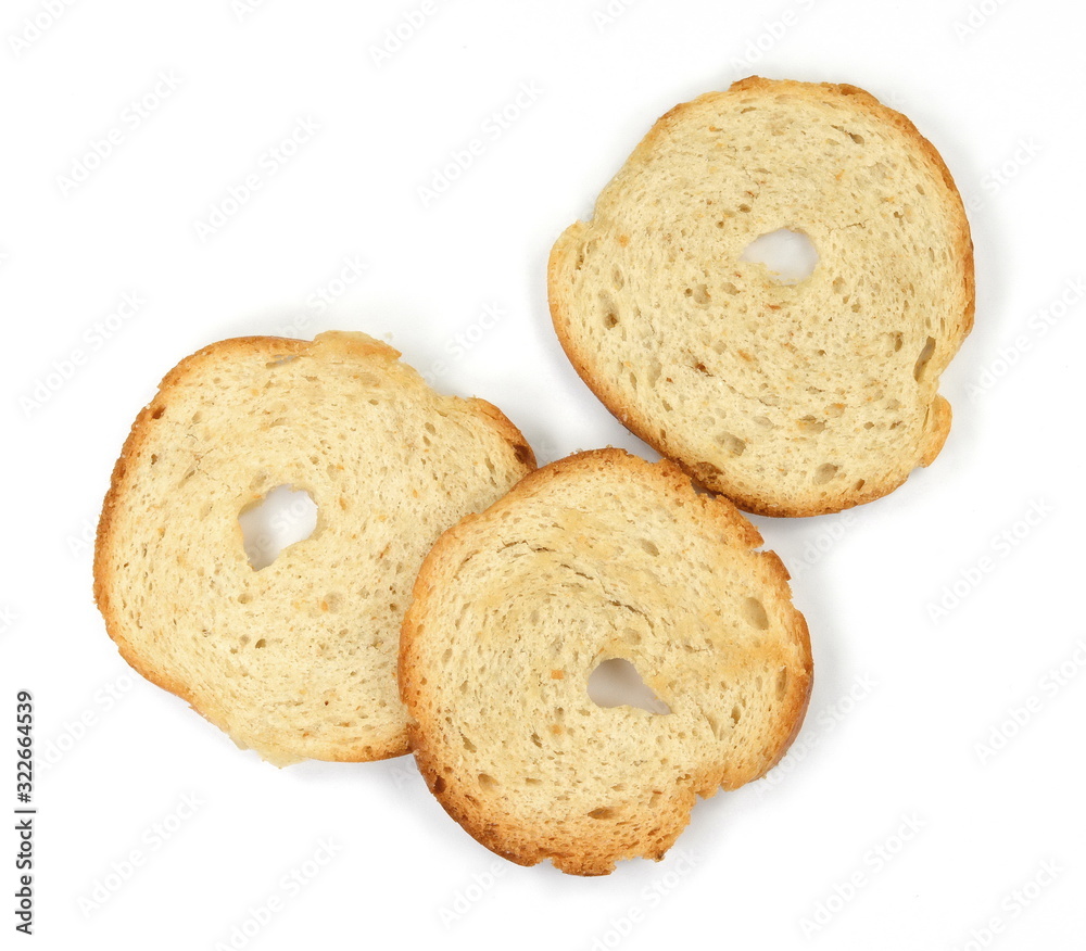Bake rolls. Mini bread chips isolated on white background. Bake rolls. Mini bread chips isolated on white background.