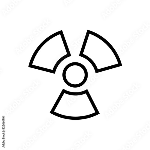 nuclear symbol line style icon