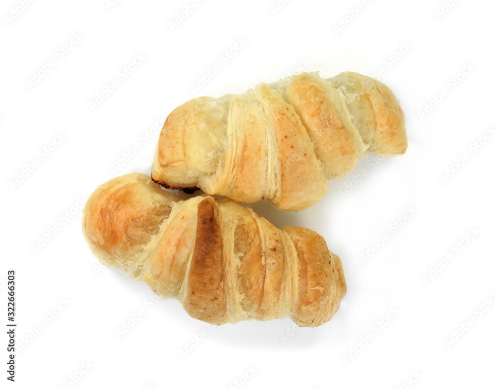 Puff Pastry Isolated on White Background
