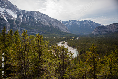 River valley running through the rocky mountains © Tanya