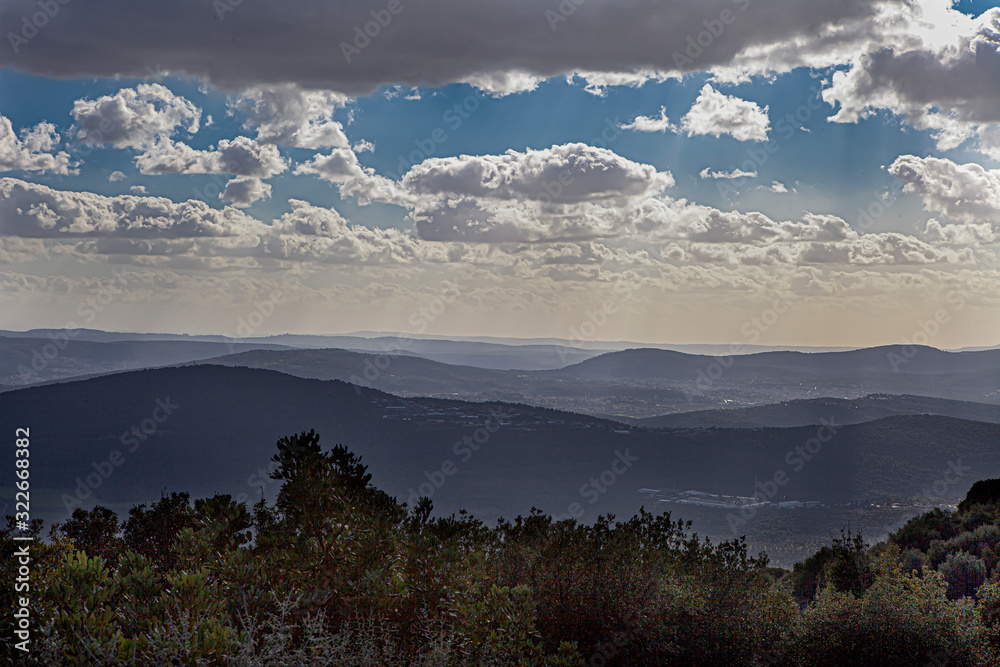 Obraz premium Historical parks of Israel. Monuments, beautiful views. To study history and culture.