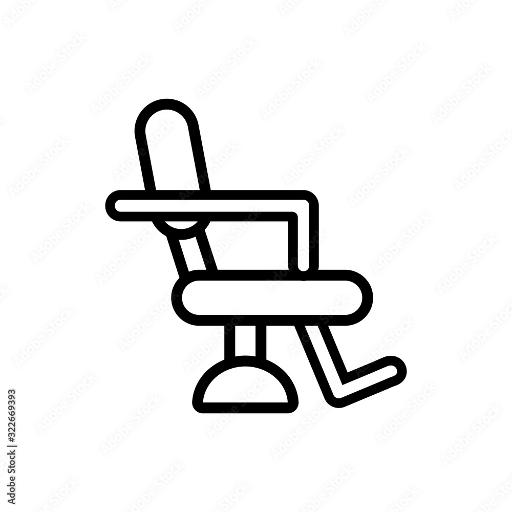 barber shop chair line style icon barber shop chair line style icon