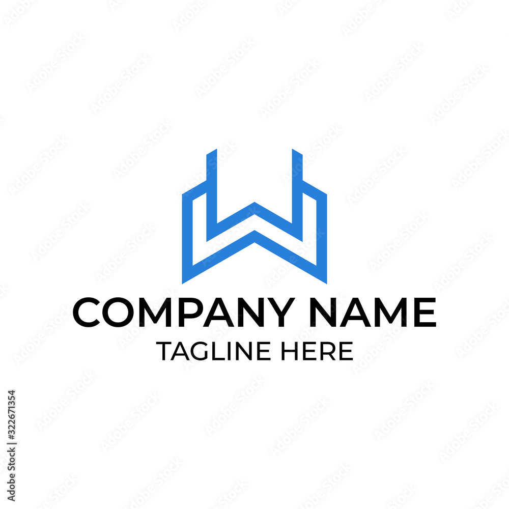 Modern and simple logo design for letter W Modern and simple logo design for letter W