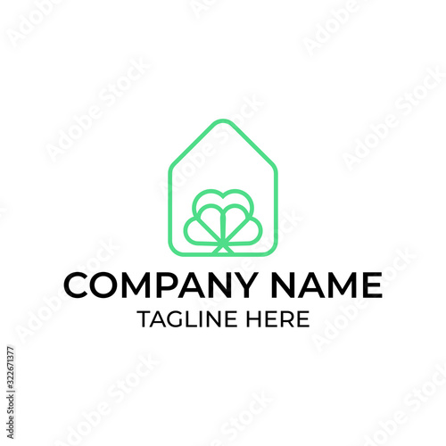 Modern and simple logo design for home