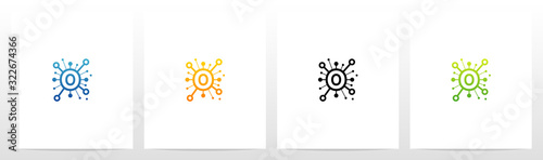  Network Symbol On Letter Logo Design O