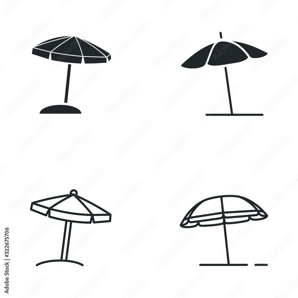 beach umbrella icon template color editable. beach umbrella symbol vector sign isolated on white background illustration for graphic and web design. beach umbrella icon template color editable. beach umbrella symbol vector sign isolated on white background illustration for graphic and web design.
