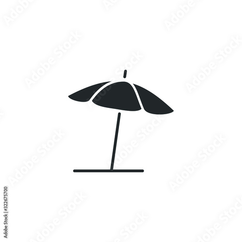 beach umbrella icon template color editable. beach umbrella symbol vector sign isolated on white background illustration for graphic and web design.