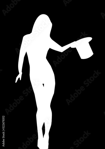 Frau mit Hut