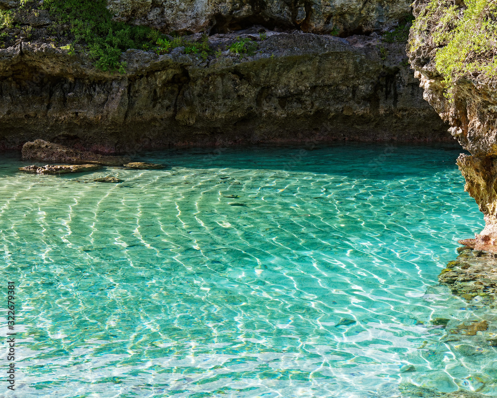 Limestone formations surrounding the Limu Pools, northwestern coast of Niue.