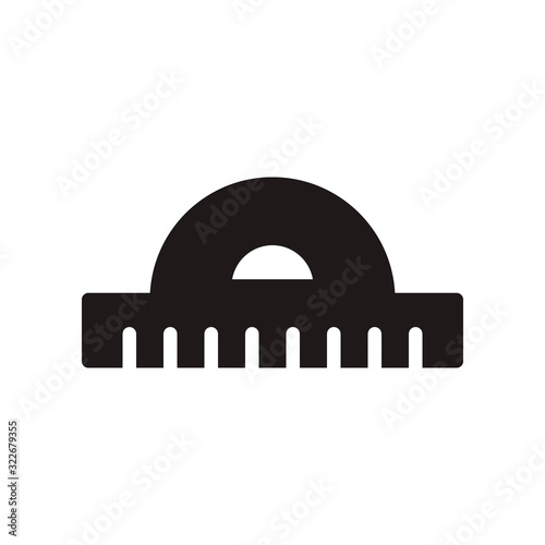 Protractor icon in trendy flat style design. Vector graphic illustration. Protractor icon for website design, app, logo, and ui. EPS 10.