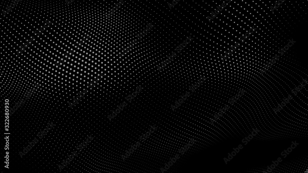 Dot white black wave technology texture background. Abstract big data digital concept. 3d rendering. Dot white black wave technology texture background. Abstract big data digital concept. 3d rendering.