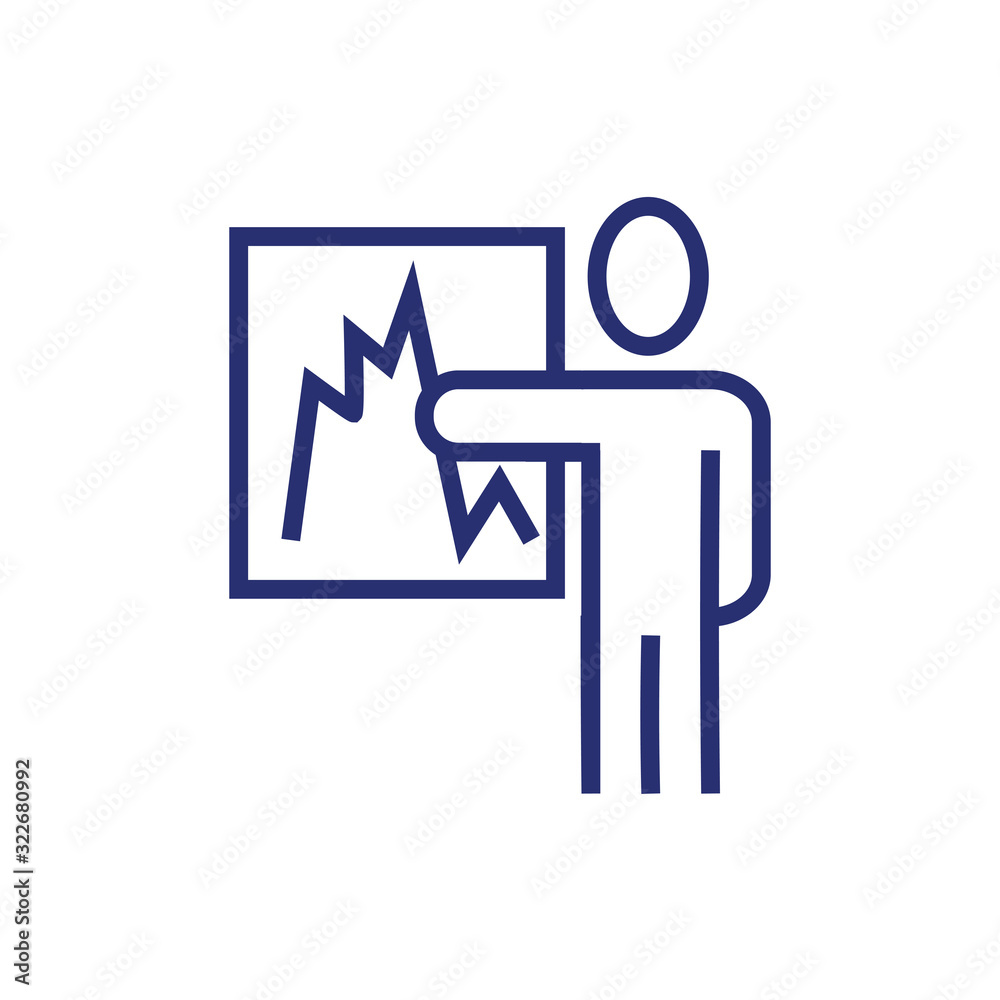 avatar business person figure with statistics training avatar business person figure with statistics training