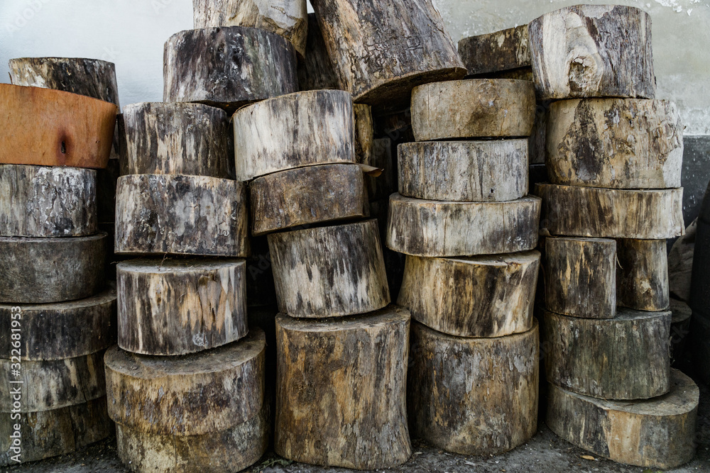 Stacks of several traditional wooden cutting boards that begin to mold. Stacks of several traditional wooden cutting boards that begin to mold.