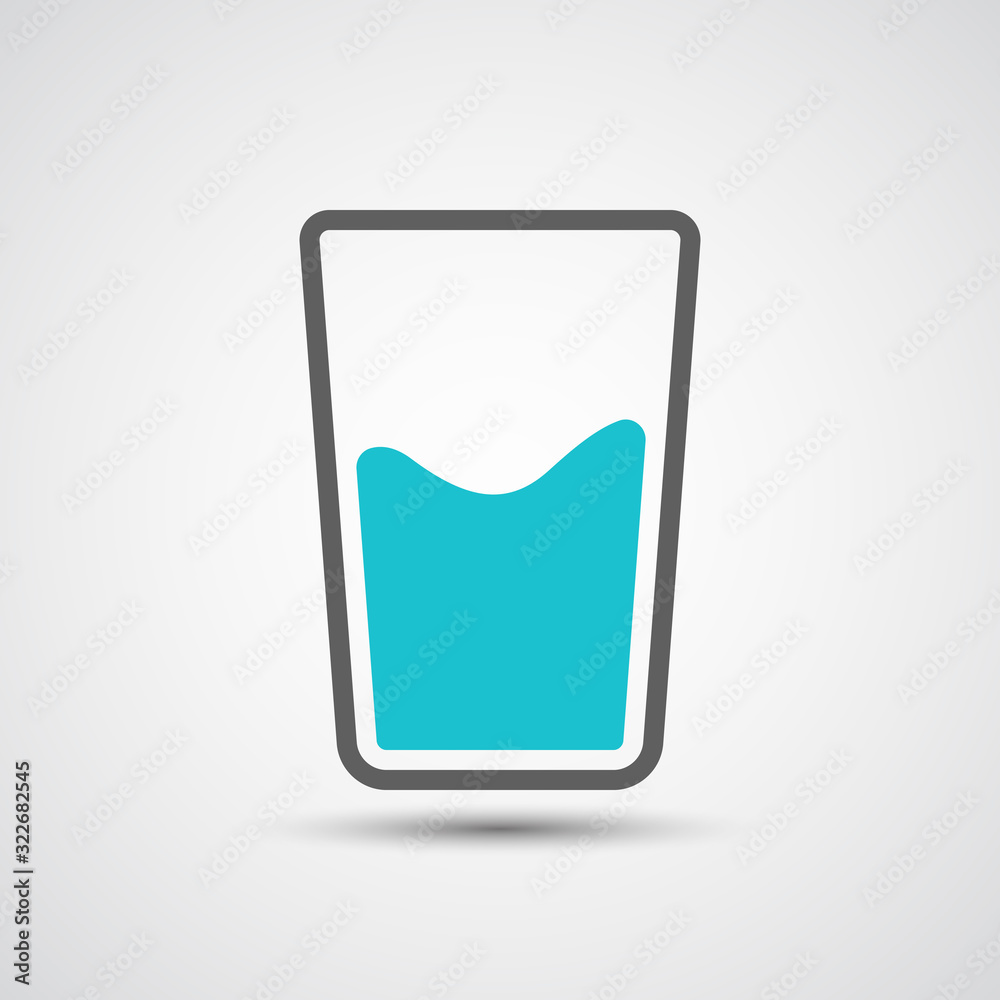 Glass of water icon. Vector illustration eps 10 Glass of water icon. Vector illustration eps 10