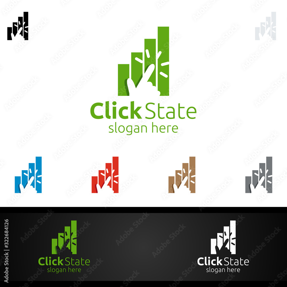 Click Marketing Financial Advisor Logo Design Template