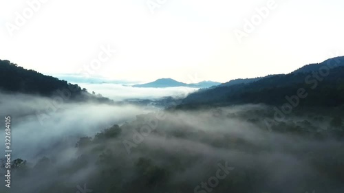 peaceful morning in putao Kahin state Myanmar
