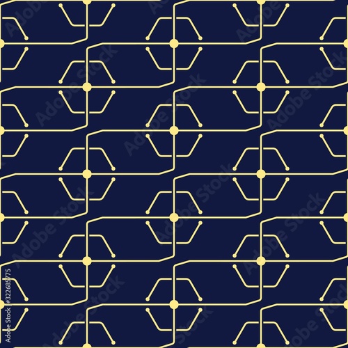 Vector Design of Geometry Pattern with Futuristic Gold Color. Perfect for Wallpaper  Fabric  Wrapping  etc