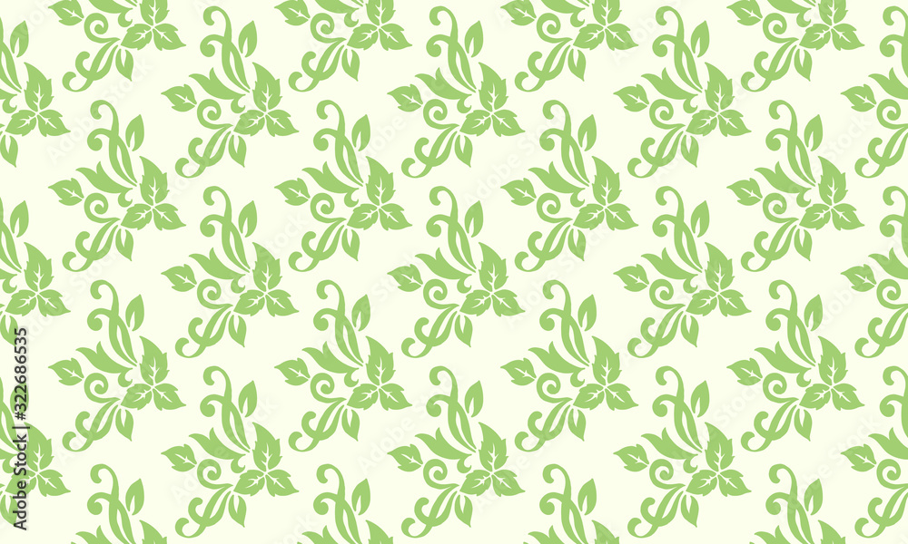 Unique template with spring floral pattern background, with leaf and flower concept.