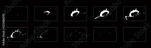 Shine explosion animation effect. frame by frame classic animation sprite sheet for game, cartoon, video, animation or motion.