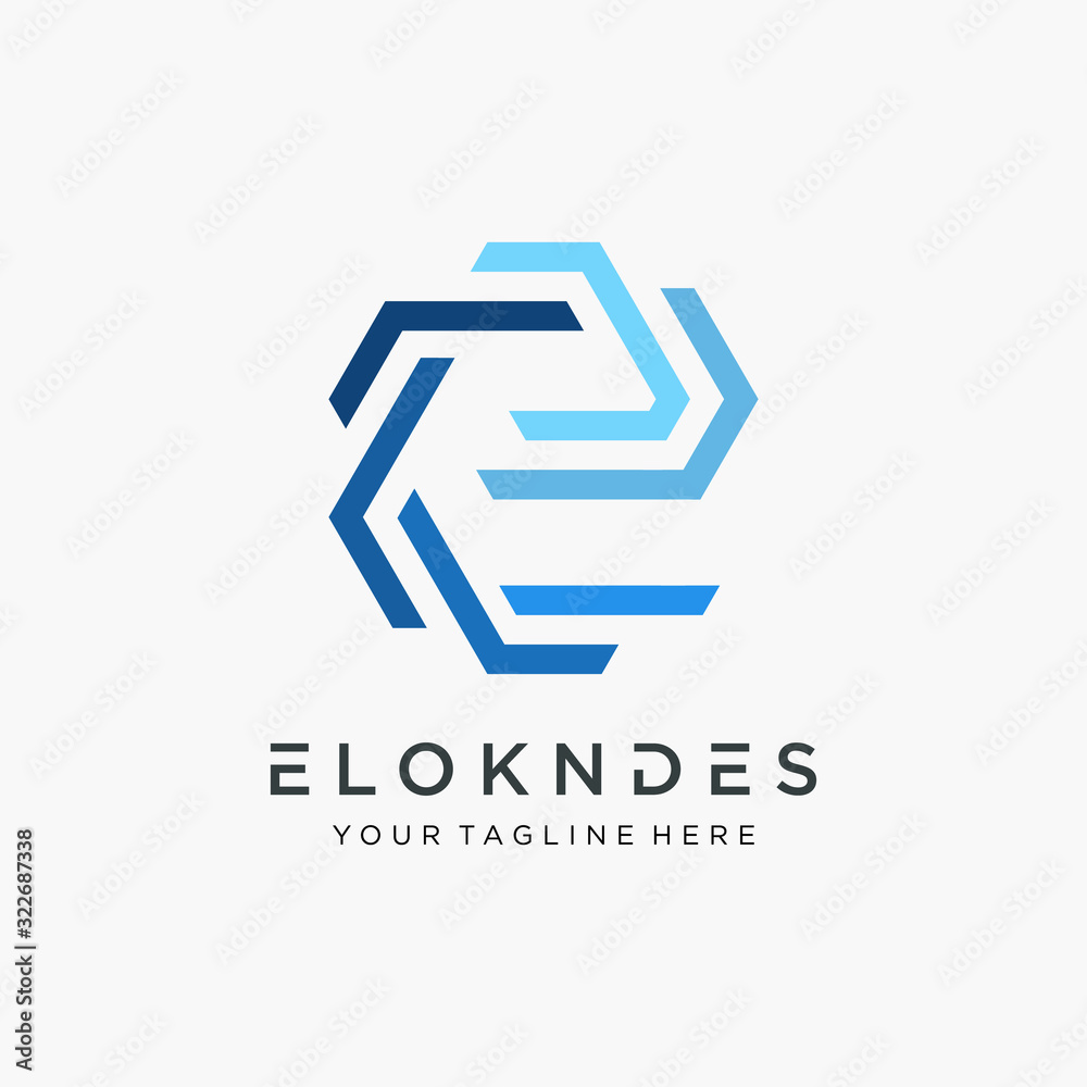 Abstract Letter E logo design With overlapping lines concept. Modern logo for business Company . Vector design template elements for your application or corporate identity.- vector Abstract Letter E logo design With overlapping lines concept. Modern logo for business Company . Vector design template elements for your application or corporate identity.- vector
