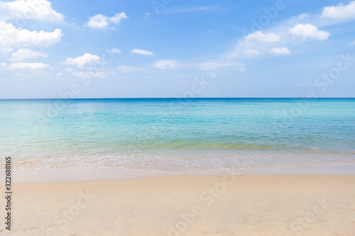 Beautiful beach in south of Thailand, clean and peaceful beach, summer outdoor day light, holiday and vacation destination