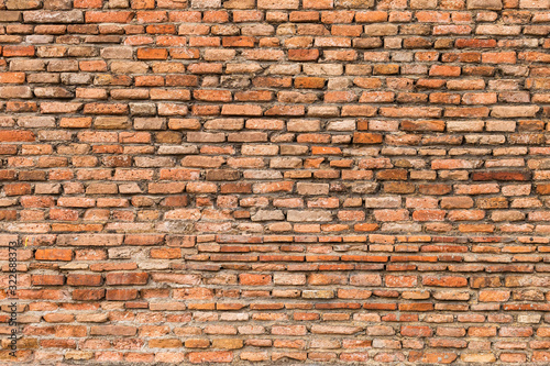 Old brick wall patttern background  ancient wall  red brick wall texture background