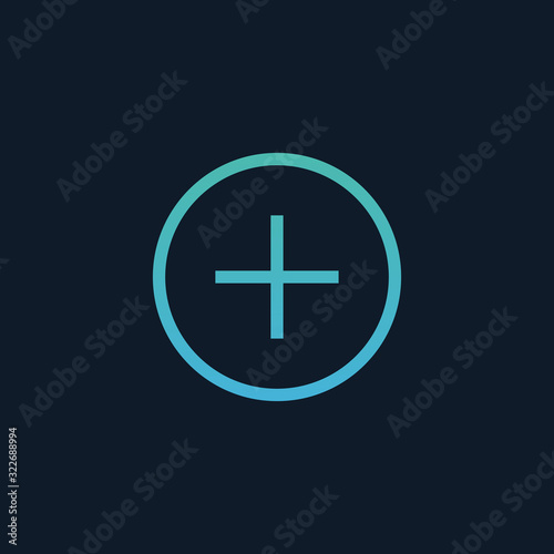 Plus sign icon. Positive sy...